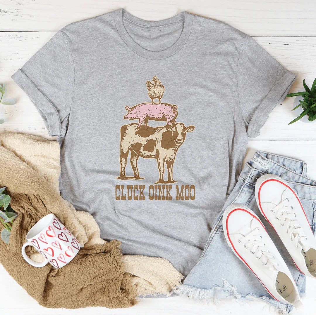 Cluck Oink Moo Tee
