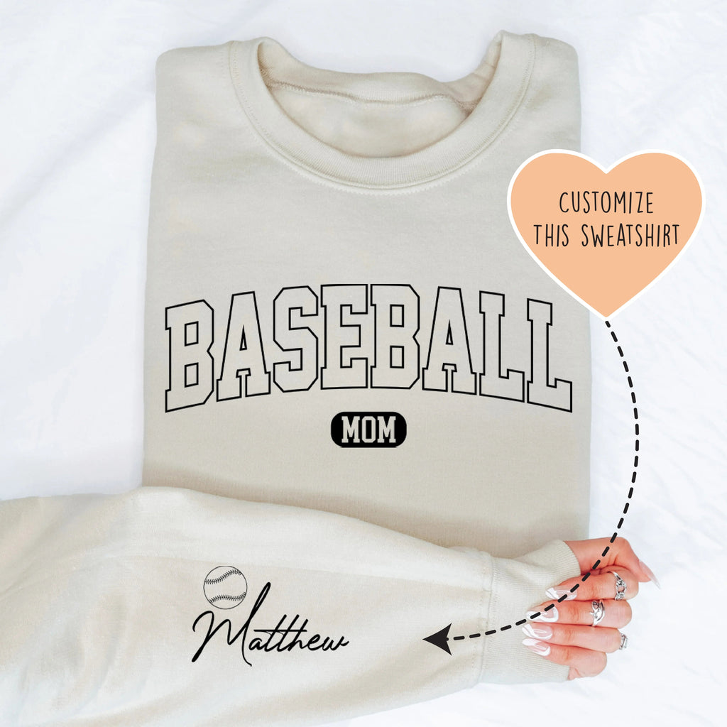 Custom Baseball Mom Sweatshirt