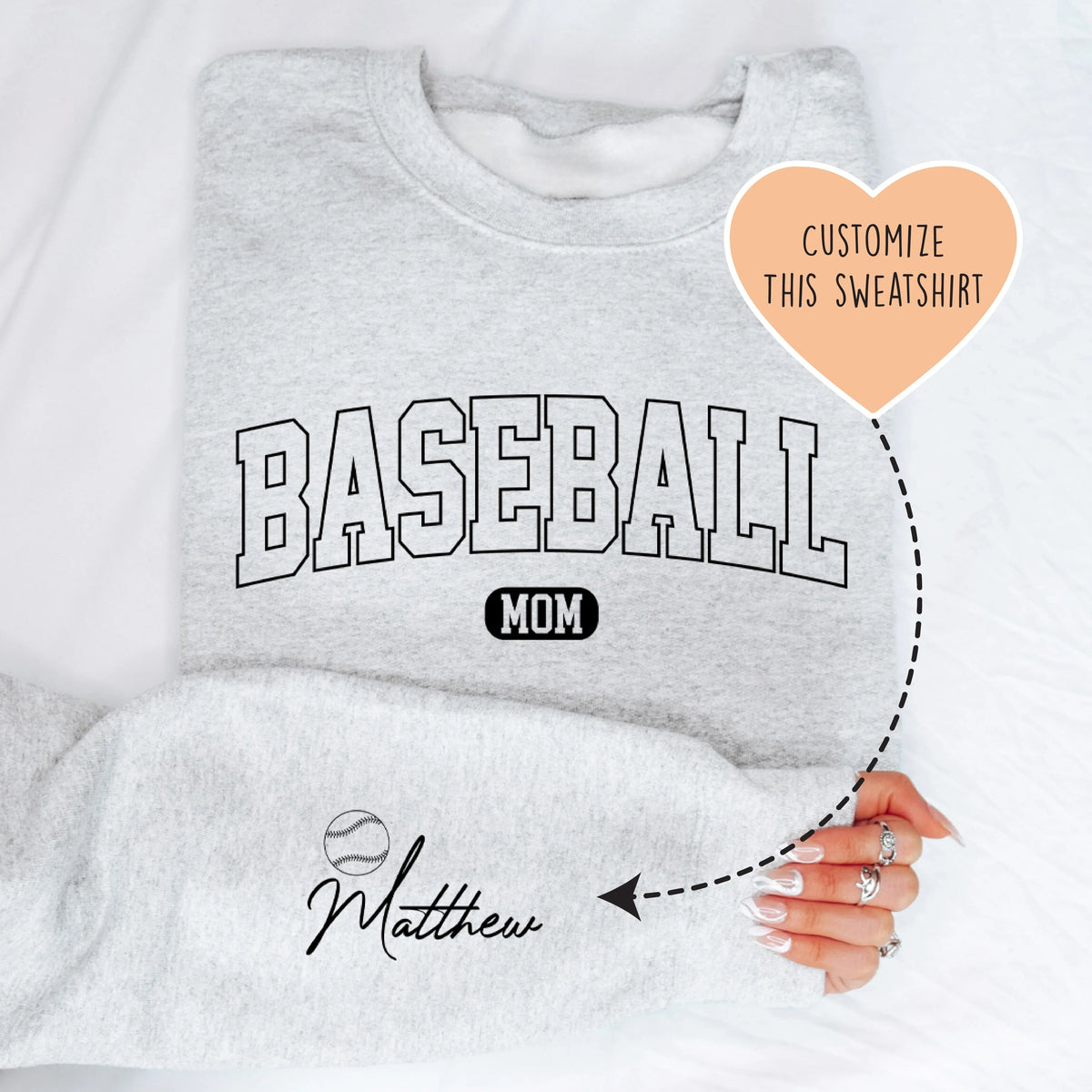 Custom Baseball Mom Sweatshirt