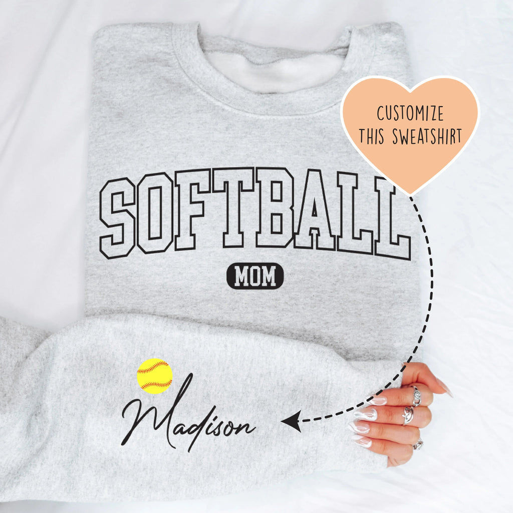 Custom Softball Mom Sweatshirt
