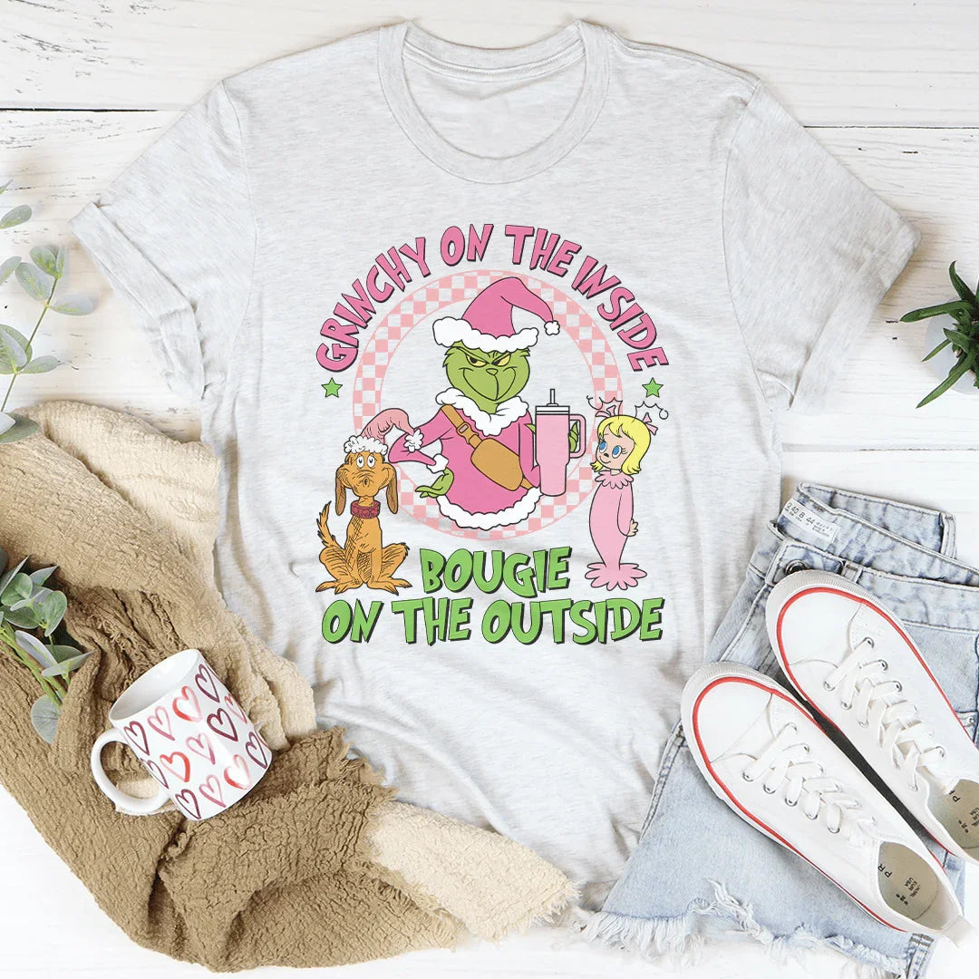 Grinchy On The Inside Bougie On The Outside Tee