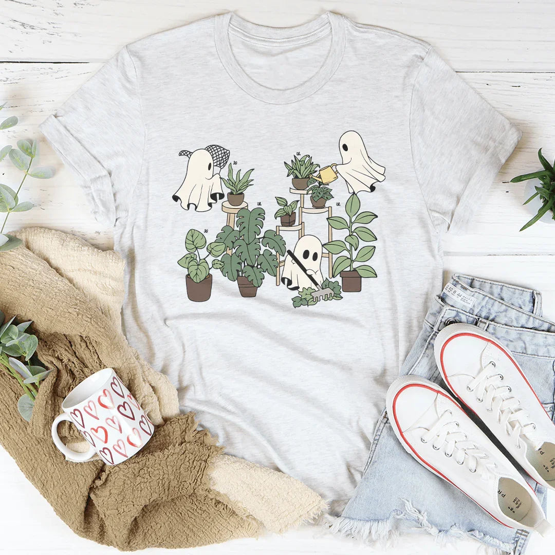 Halloween Ghost Plant Lover Tee