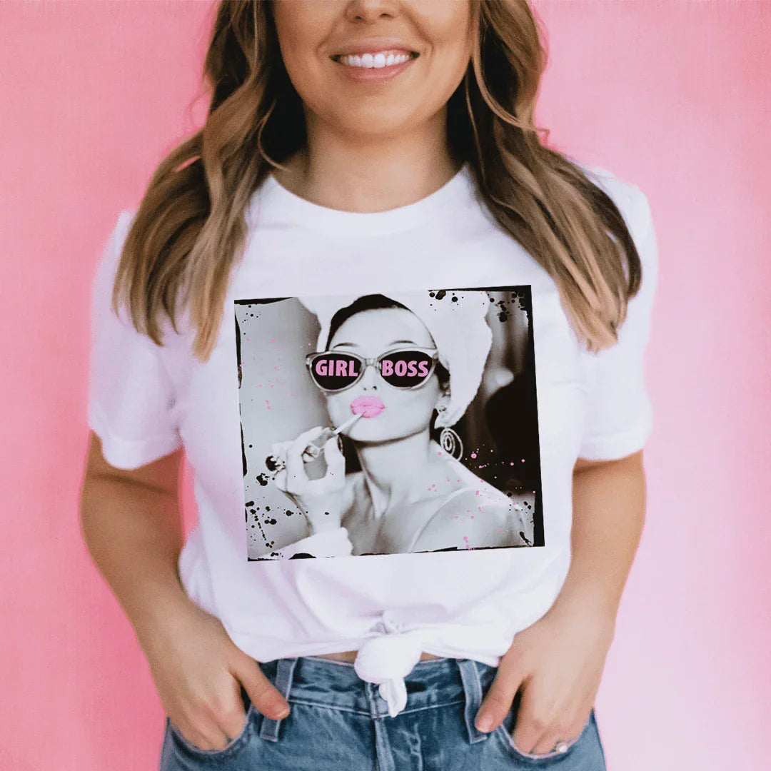 Lipstick Girl Boss Tee