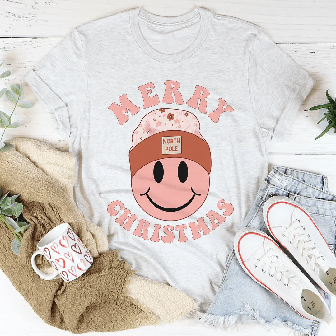 Merry Christmas Smiley Tee