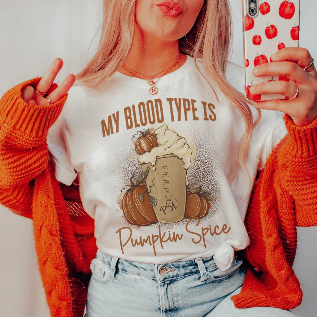 My Blood Type Is Pumpkin Spice Tee