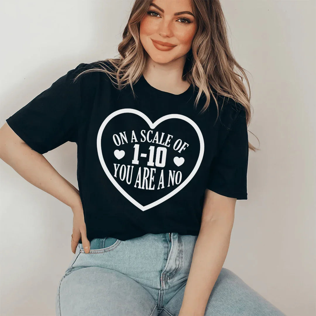 On A Scale Of 1-10 You're A No Tee