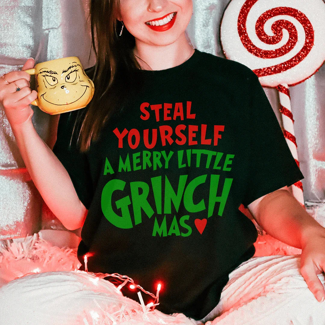 Steal Yourself A Merry Little Grinchmas Tee