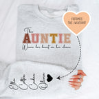This Aunt Wears Her Heart On Her Sleeve Custom Sweatshirt