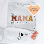 This Mama Wears Her Heart on Her Sleeve Custom Sweatshirt