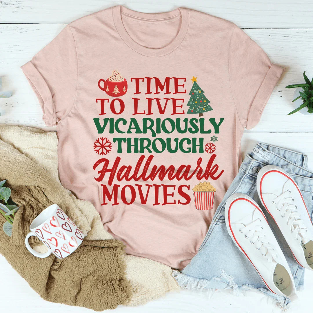 Time to Live Vicariously Christmas Tee